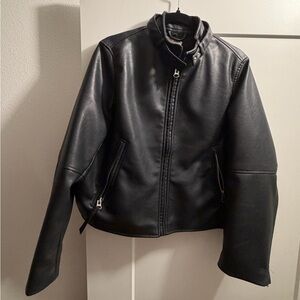 H&M COATED BIKER JACKET